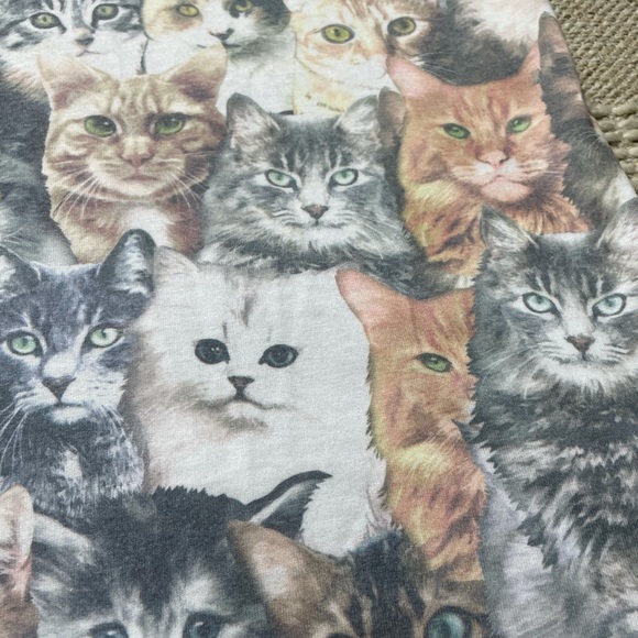 Men’s IML All Over Cat Print Graphic S/S Tee Shirt - Picture 4 of 11